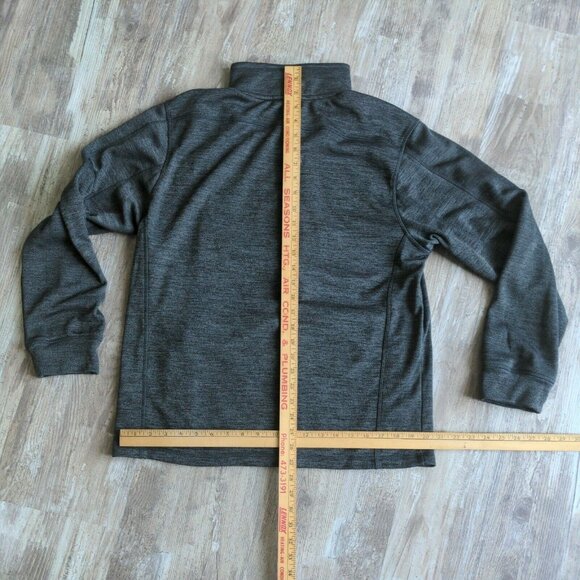 OSU Ohio State Buckeyes Full Zip Charcoal Gray Light Jacket Zip Pockets Size M - Picture 11 of 16